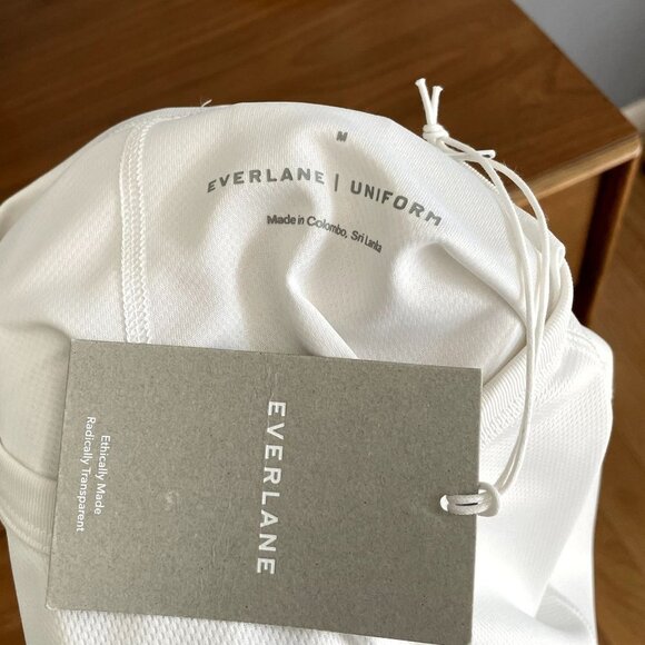 Everlane Uniform The Sport Crew Neck Short Sleeve Tee White Mens - Picture 5 of 6